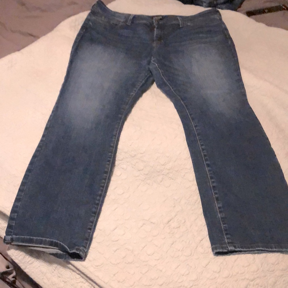 NYDJ Mid-Rise Sheri Slim straight leg jeans